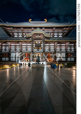 [Nara Prefecture] The illuminated Great Buddha Hall of Todaiji Temple 117005709