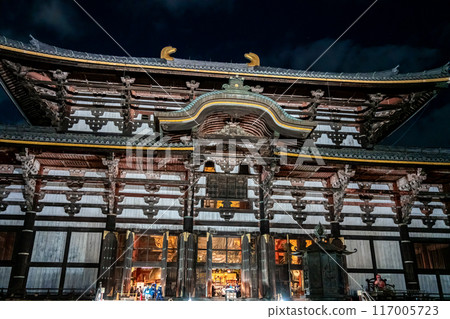 [Nara Prefecture] The illuminated Great Buddha Hall of Todaiji Temple 117005723