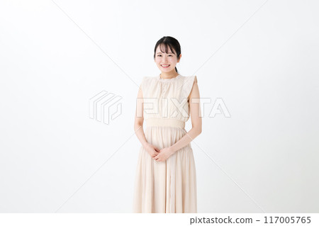 A young woman with a smile A young woman with a smile 117005765