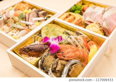 Western style new year dishes 117006433