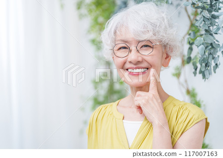Senior woman with beautiful teeth Senior woman with beautiful teeth 117007163