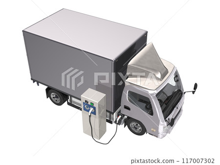 電動卡車 電動車電池可充電充電座（3DCG 影像） 117007302