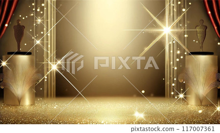 The stage illuminated by the spotlight The stage illuminated by the spotlight 117007361