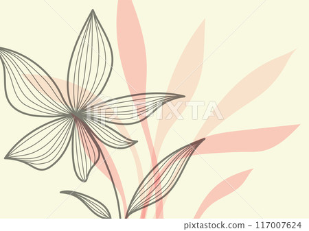 Cream color tropical soft flower natural background 117007624