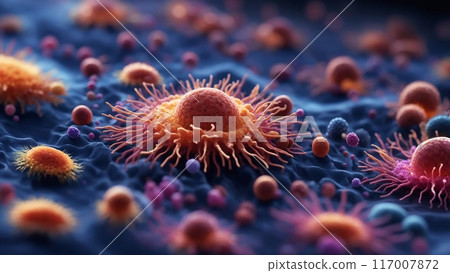 各種細菌群在體內移動的顯微影像 117007872