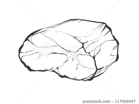 牛肩腰肉手寫畫筆繪畫風格插畫 牛肩腰肉手寫畫筆繪畫風格插畫 117008047