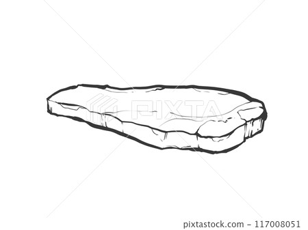 牛肩腰肉手寫畫筆繪畫風格插畫 牛肩腰肉手寫畫筆繪畫風格插畫 117008051