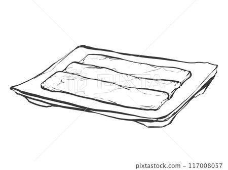 牛肩腰肉手寫畫筆繪畫風格插畫 牛肩腰肉手寫畫筆繪畫風格插畫 117008057