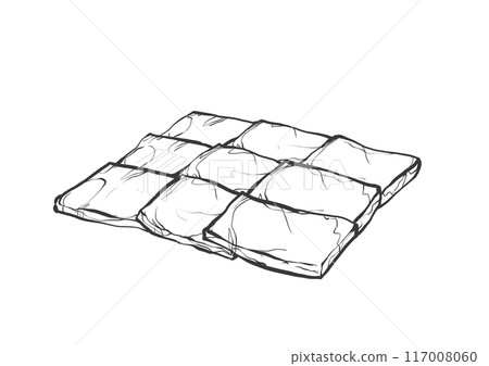 牛肩腰肉手寫畫筆繪畫風格插畫 牛肩腰肉手寫畫筆繪畫風格插畫 117008060