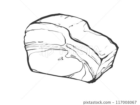 烤牛肋骨手寫畫筆繪畫風格插畫 烤牛肋骨手寫畫筆繪畫風格插畫 117008067