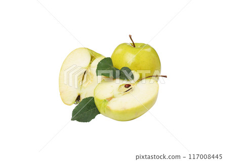 PNG, Green apples, isolated on white background 117008445
