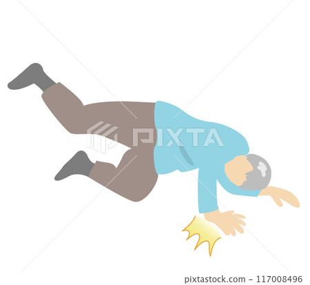 老年人因骨質疏鬆而跌倒骨折的多發部位。手腕骨折 老年人因骨質疏鬆而跌倒骨折的多發部位。手腕骨折 117008496