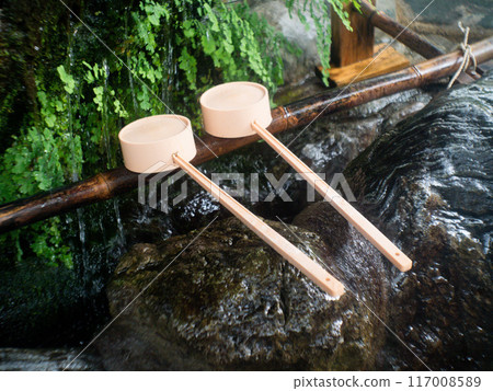 The calming scenery of the ladle at Chozuya 117008589