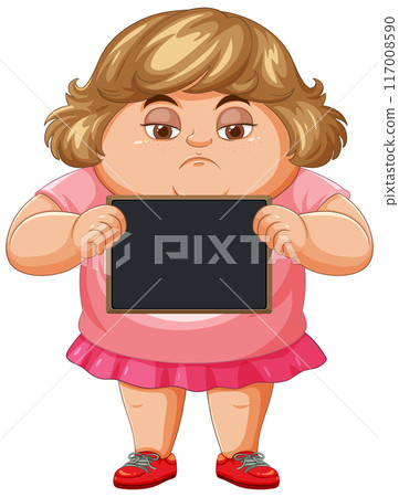 Child Holding a Blank Tablet Child Holding a Blank Tablet 117008590
