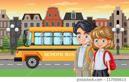 Children Going to School 117008613