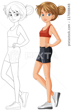 Fitness Girl in Sportswear Fitness Girl in Sportswear 117008648