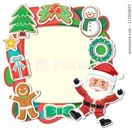 Festive Christmas Holiday Frame 117008657