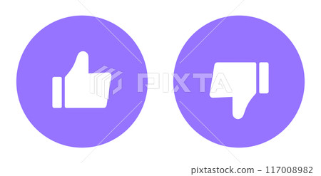 Simple purple good and bad marks Simple purple good and bad marks 117008982