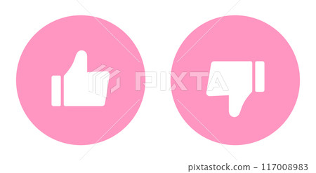 Simple pink good and bad marks Simple pink good and bad marks 117008983