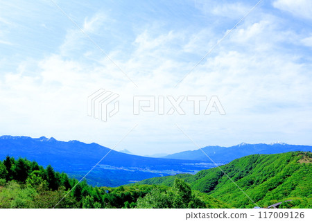 View from Kirigamine Plateau in June - Nature of Shinshu View from Kirigamine Plateau in June - Nature of Shinshu 117009126