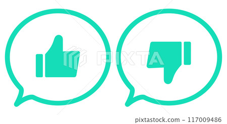 Green|Good mark and bad mark speech bubbles Green|Good mark and bad mark speech bubbles 117009486