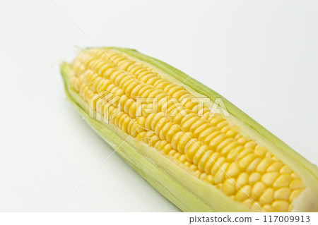 玉米白色背景 117009913