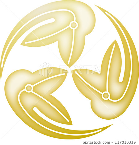 Family crest: Varied iris and iris flower [gold] 117010339