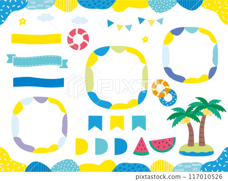 Summer pop and cute frame set Summer pop and cute frame set 117010526