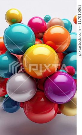 AI藝術,彩球背景 AI藝術,彩球背景 117010862