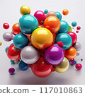 AI藝術，彩球背景 117010863