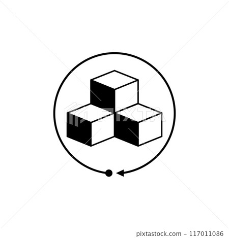 three cube logo 117011086