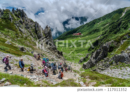 Climbing Mount Kiso-Koma in summer 117011352