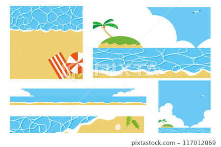 海布橫幅背景插畫素材集 117012069