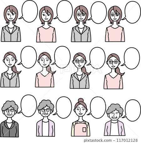 女性語音泡棉圖示集 女性語音泡棉圖示集 117012128
