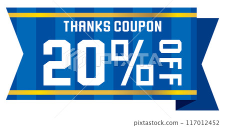 A pop coupon ticket with a ribbon motif A pop coupon ticket with a ribbon motif 117012452