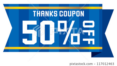 A pop coupon ticket with a ribbon motif 117012463