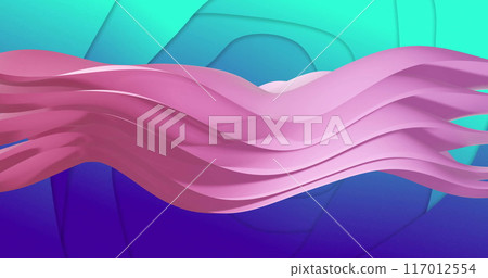 Image of waving layers moving over multi coloured background Image of waving layers moving over multi coloured background 117012554