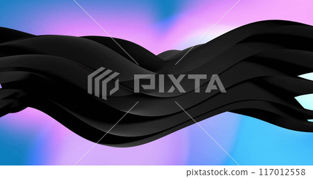 Image of waving layers moving over multi coloured background Image of waving layers moving over multi coloured background 117012558