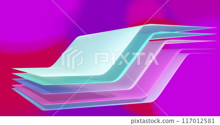 Image of waving layers moving over multi coloured background Image of waving layers moving over multi coloured background 117012581