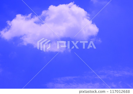 Blue sky with clouds (background material) 117012688
