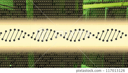Image of dna strand and data processing over server room Image of dna strand and data processing over server room 117013126