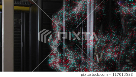 Image of networks with data processing over computer servers Image of networks with data processing over computer servers 117013588