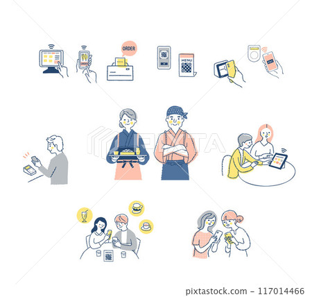 餐廳自助點餐系統和無現金支付 117014466