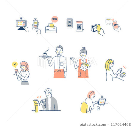 餐廳自助點餐系統和無現金支付 117014468