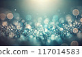 Light and bubble bokeh art (deep sea blue green) that can be used as wallpaper or background 117014583