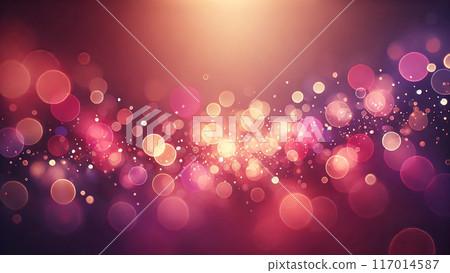 Light and bubble bokeh art that can be used as wallpaper or background (Sunset bubble light) 117014587