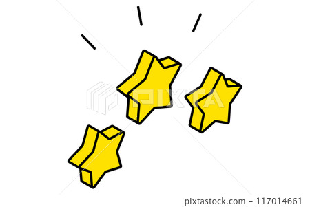 Star decoration, target, goal achievement and goal business icon, isometric illustration 117014661