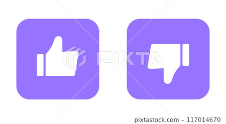 Simple purple good and bad marks Simple purple good and bad marks 117014670