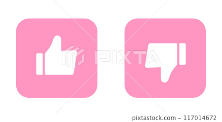 Simple pink good and bad marks Simple pink good and bad marks 117014672