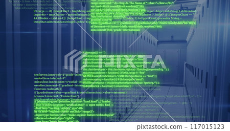 Image of data processing over computer servers Image of data processing over computer servers 117015123